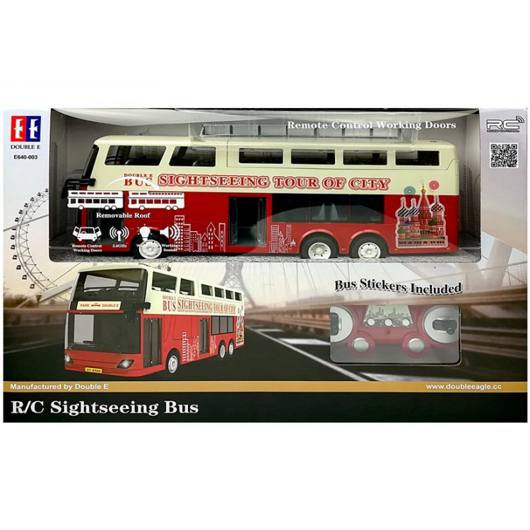 Diaľkovo ovládaný dvojpodlažný autobus R / C 2,4 G 1:18